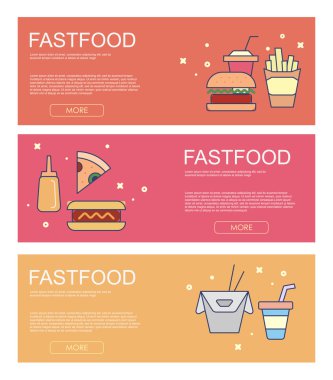 Kafe ve fast food restoranlar için afişler