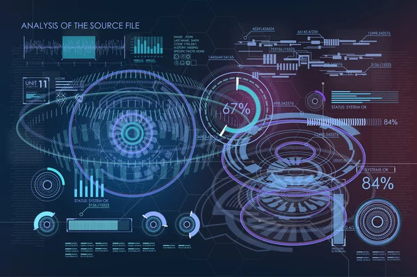 HUD fond espace extérieur — Image vectorielle