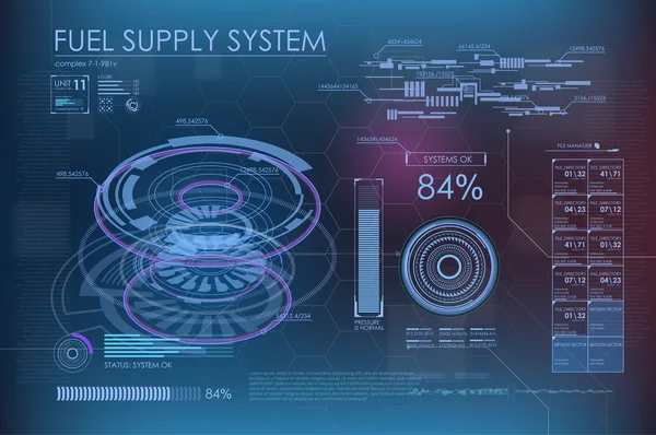 HUD tło kosmosu — Wektor stockowy