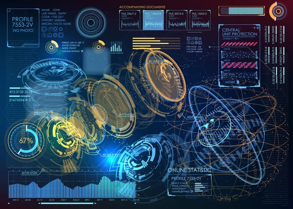 HUD fondo espacio exterior — Archivo Imágenes Vectoriales