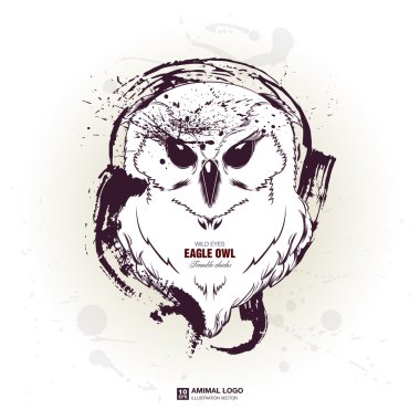 soyut baykuş logosu