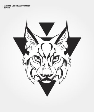 abstract lynx logo clipart