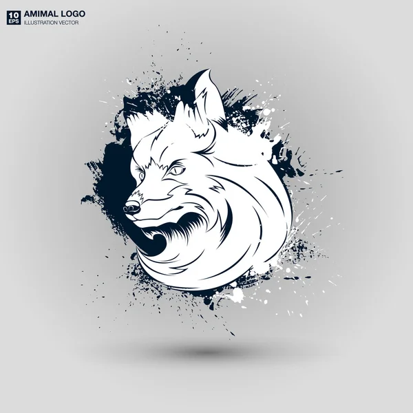 Abstract fox logo — Stock Vector
