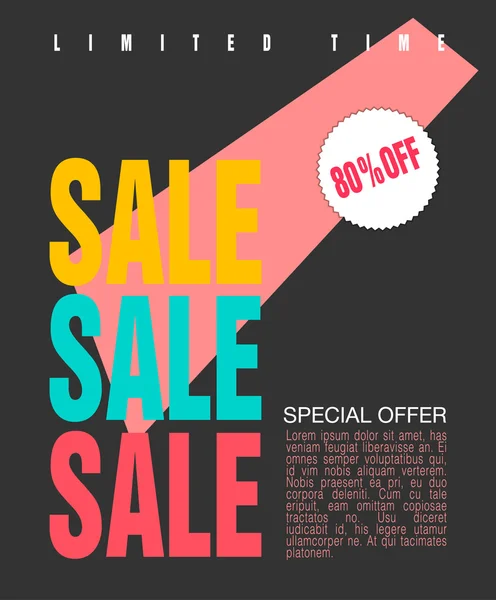 Sale Retro Poster — Stock Vector