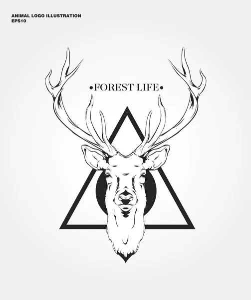 Streszczenie jelenia logo — Wektor stockowy