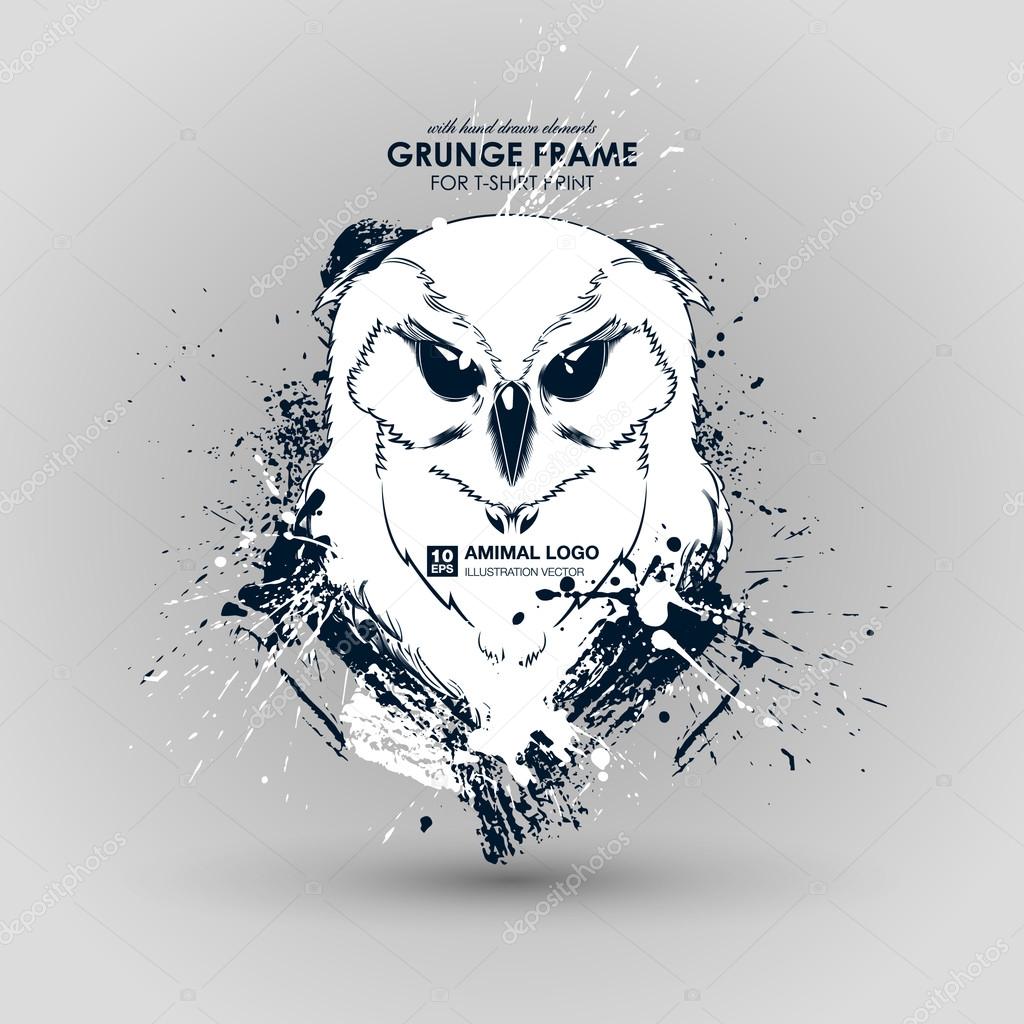 Abstract animal logo. Hipster wild animal print for for T-shirts and other apparel. Icon Difference - Owl