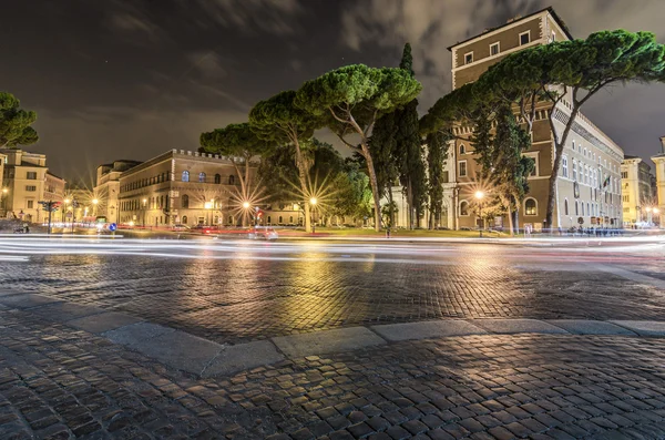 Piazza Venezia en la noche —  Fotos de Stock