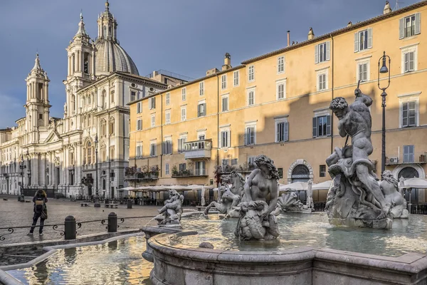 Piazza Navona på morgonen — Stockfoto