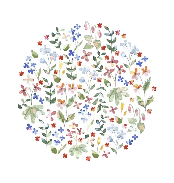 Composición floral, acuarela, dibujo — Foto de Stock