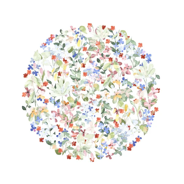 Composición floral, acuarela, dibujo — Foto de Stock