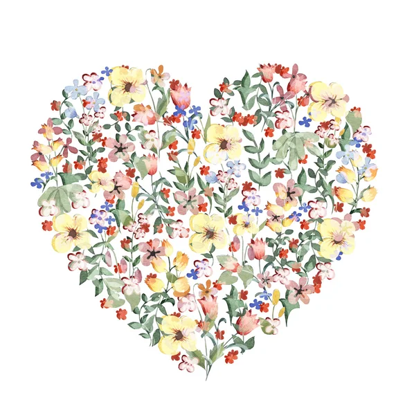 꽃, 수채화, 그림, 그리기 — 스톡 사진