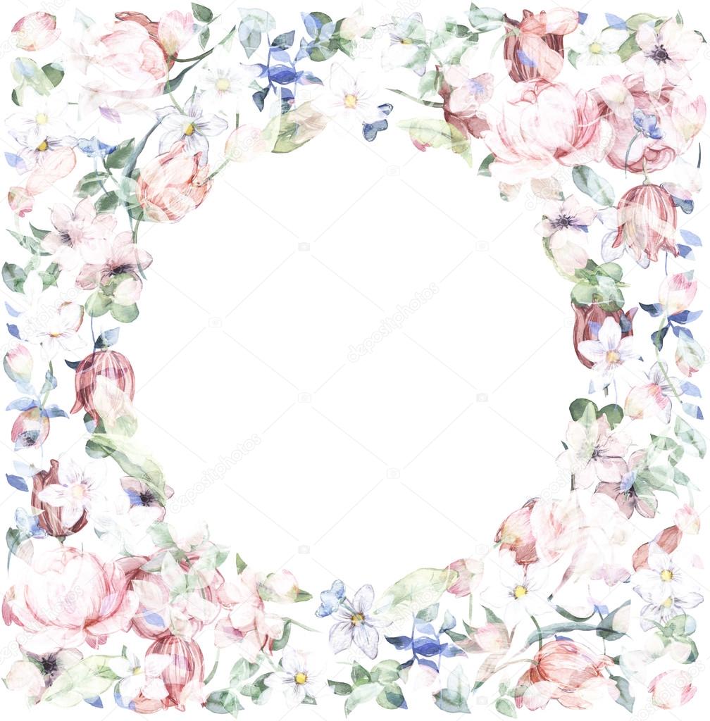 floral arrangement, watercolor, background