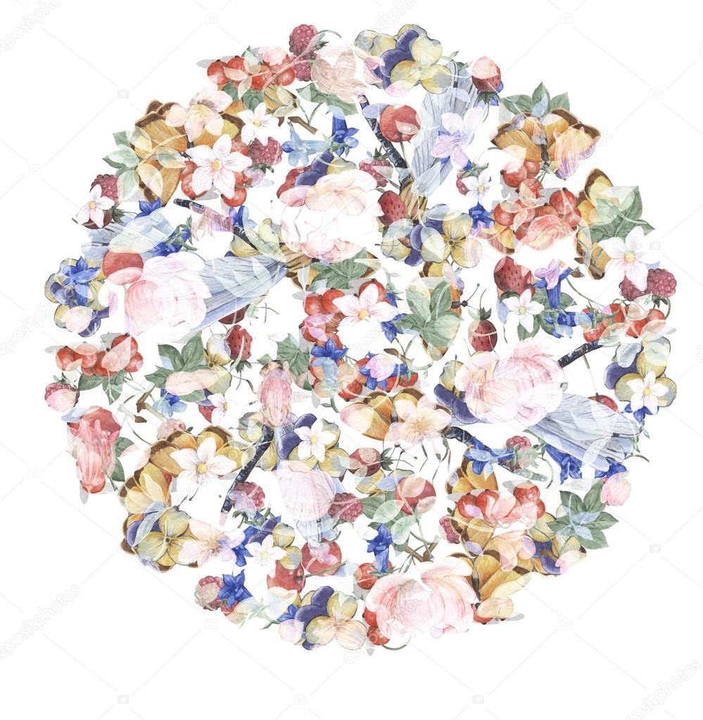 floral arrangement, watercolor, design