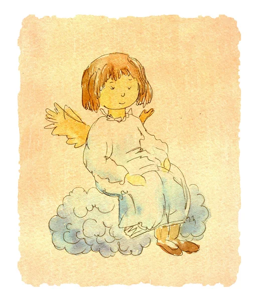 bir bulutun üzerinde Angel