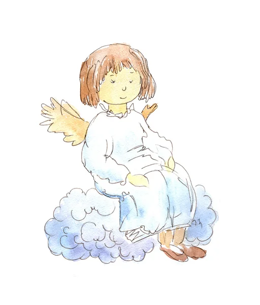 bir bulutun üzerinde Angel