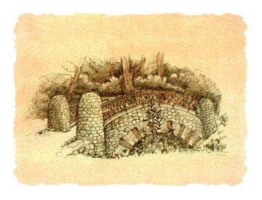 Köprü, mimari çizim, çizim, eskiz