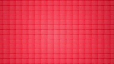 Soyut animasyonlu arka plan kırmızı-pembe-Pembe küpleri toplama ve tuğla ışık ve kırılma kaynağıyla oluşan bir duvar içine dağılmakta kristallerinin hareketin temel ilmekledi