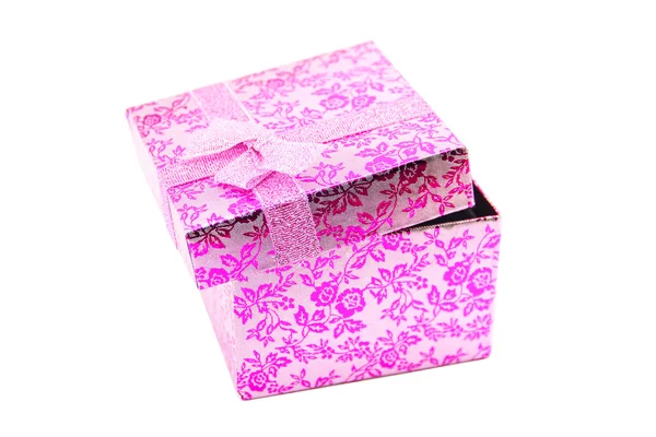 Caja de regalo rosa abierto —  Fotos de Stock