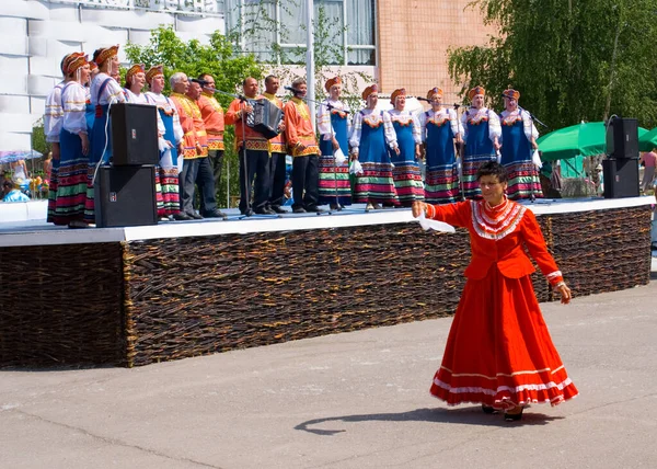 Weshenskaja Rosja Sholokhov Spring Coroczny Festiwal Folklorystyczny Występ Chóru Kozackiego — Zdjęcie stockowe