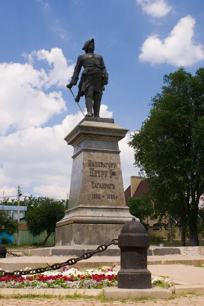 Monumento Pedro Magno Taganrog — Foto de Stock