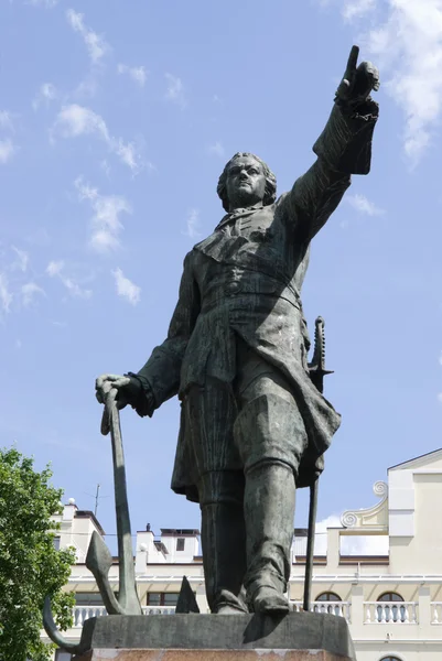 Voronezh Monument Peter Great 2009 — Stock Photo, Image