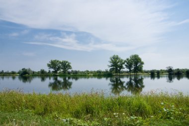 Eski nehir yatağının kıyısında