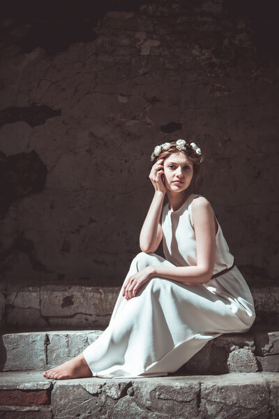 Young woman antique greece style