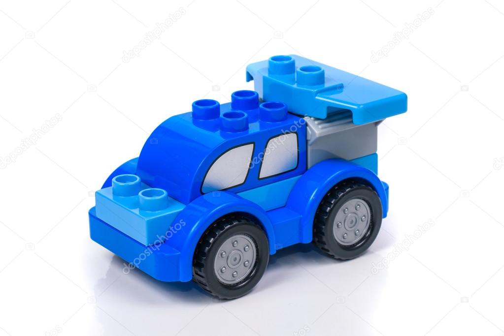 Toy car isolated on white background.