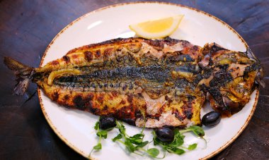 Korean food, Korean food, fish dishes, grilled fish, mackerel, grilled mackerel, grilled mackerel, hairtail, side dishes, food, meal, dinner, sushi, isolated, fresh, plate, delicious, japanese.