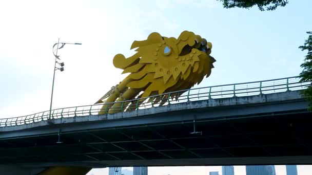 Several daytime videos of the famous Dragon Bridge in Da Nang Vietnam capturing the impressive golden dragon structure over the Han River symbol of power and prosperity popular tourist attraction. Several daytime videos of the famous Dragon Bridge in Da Nang Vietnam capturing the impressive golden dragon structure over the Han River symbol of power and prosperity popular tourist attraction.
