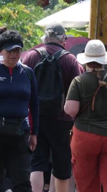 Hoi 'deki ünlü Japon Üstü Kapalı Köprüsü. Vietnam' da yürürken fotoğraflar çekiliyor. Sokakları keşfediyor, kültürel atmosferin tadını çıkarıyor.