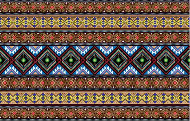 Seamless Textures with ethnic patterns. Navajo geometric abstract print. Decorative decoration with a rustic feel. The design is inspired by Native Americans. Colors are black and white.