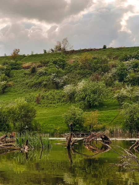 Fotoğraf, Ukrayna 'nın eşsiz, büyülü ve inanılmaz doğasını, yeşil manzaraları, tepeleri ve nehirleri tasvir ediyor..