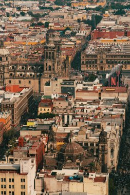 Meksika, Mexico City, DF. 14 Kasım 2025: Zocalo 'daki Mexico City Metropolitan Katedrali.