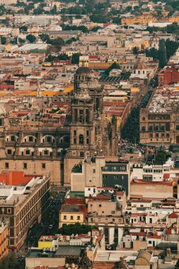 Meksika, Mexico City, DF. 14 Kasım 2025: Zocalo 'daki Mexico City Metropolitan Katedrali.