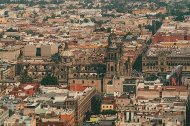 Meksika, Mexico City, DF. 14 Kasım 2025: Zocalo 'daki Mexico City Metropolitan Katedrali.