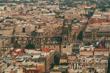 Meksika, Mexico City, DF. 14 Kasım 2025: Zocalo 'daki Mexico City Metropolitan Katedrali.