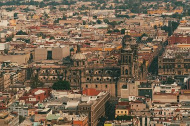 Meksika, Mexico City, DF. 14 Kasım 2025: Zocalo 'daki Mexico City Metropolitan Katedrali.