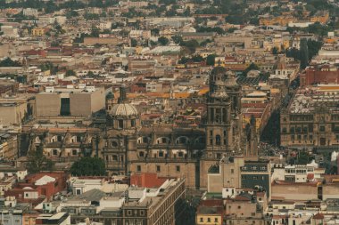 Meksika, Mexico City, DF. 14 Kasım 2025: Zocalo 'daki Mexico City Metropolitan Katedrali.