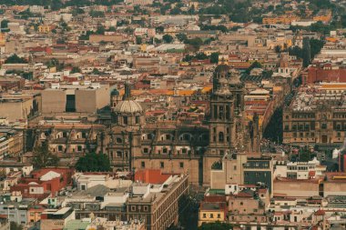 Meksika, Mexico City, DF. 14 Kasım 2025: Zocalo 'daki Mexico City Metropolitan Katedrali.