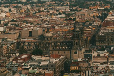 Meksika, Mexico City, DF. 14 Kasım 2025: Zocalo 'daki Mexico City Metropolitan Katedrali.