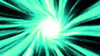 Sihirli fantezi güç tüneli. Yeşilin gölgesinde, enerjinin içinden uçarak. enerjik, dinamik yeşil arkaplan soyut bir fantezi tünelinde enerji ya da hareketin göstergesi.