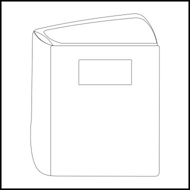 Kara Kitap simgesi, basit kitap sembolü, resimli resim, çizgi film açık kitap ve sayfalar. Eğitim konsepti. Çizgi çizme. Açılmış kitap amblemi. Uçan sayfalar. Dünya Kitap Günü.