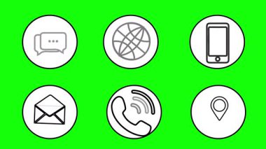 Kişi Bildirim Simgeleri Canlandırma Seti, Taşınabilir Uygulama UI bildirimi için uygun Temiz ve basit simge canlandırması