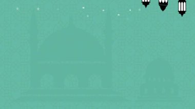 İslami ve Ramazan kutlamalarından esinlenilmiş güzel bir fener animasyonu. Bayram mübarek için uygun yumuşak hareketli fener dekorasyonları dini etkinlikler şenlik arka planı sosyal medya videoları ve hareket grafik projesi