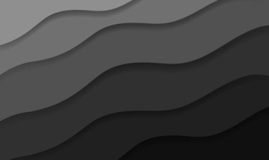 Koyu gri tonlarda soyut dalgalı katmanlar. modern sanat.