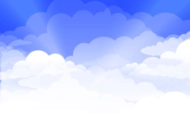Yumuşak beyaz bulutlarla kaplı temiz mavi bir gökyüzü. sanatsal bulut.