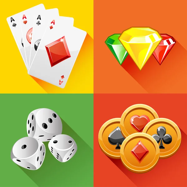 Icono de poker en vector — Vector de stock