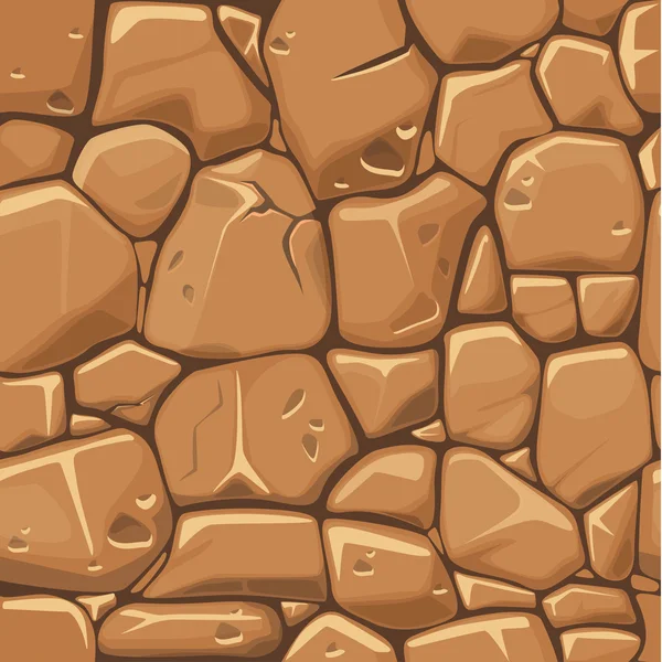 Stone texture in brown colors seamless background. — Stock Vector