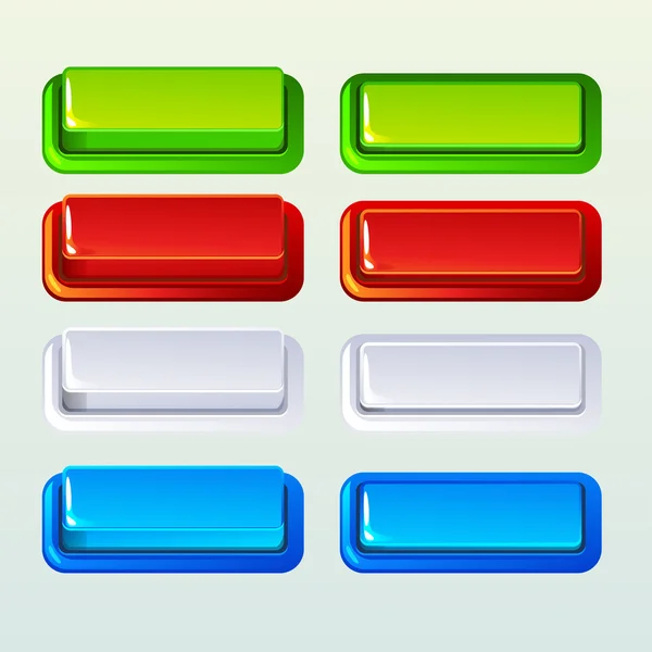 Push Buttons For A Game Or Web Design Element, Set3 — Stock Vector